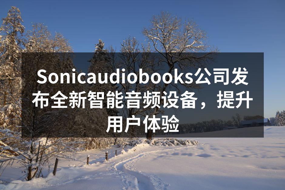 Sonicaudiobooks全新智能音频设备